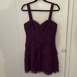 Rebecca Taylor eggplant ruffle dress